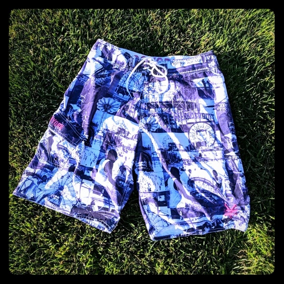 Zoo York men's shorts swim trunks purple 32